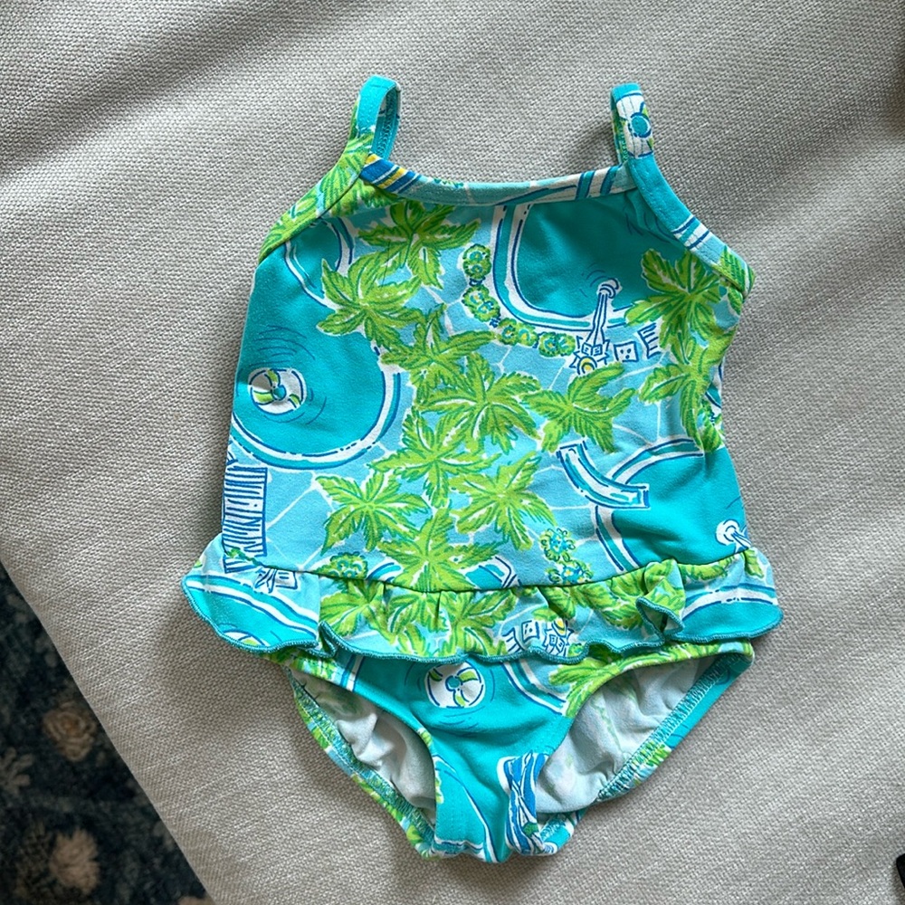 Lilly Pulitzer ruffle 12m baby swimsuit